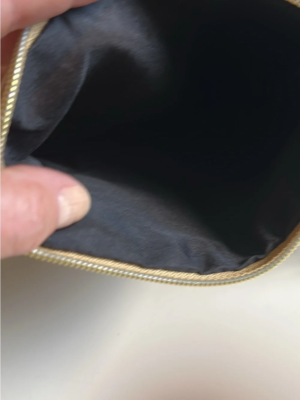 Metallic Gold Wristlet Clutch with Tassel Accent